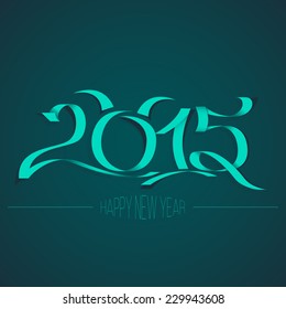 Happy new year 2015 creative greeting card design