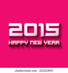 Happy new year 2015 creative greeting card design / Year 2015 vector design element. 