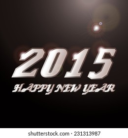 Happy new year 2015 creative greeting card design / Year 2015 vector design element. 