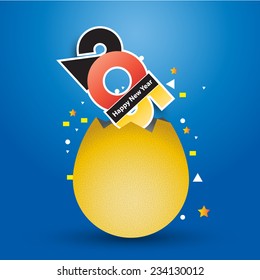 Happy new year 2015. Creative Vector Design