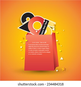 Happy new year 2015. Creative Vector Design