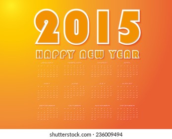 Happy new year 2015. Creative Vector Design