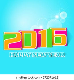 Happy new year 2015 creative greeting card design / Year 2015 vector design element. 