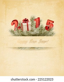 Happy new year 2015! New year design template. Vector 