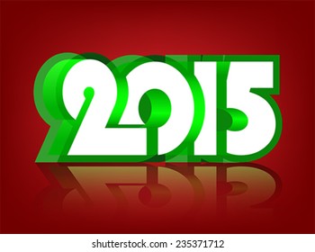 Happy New Year 2015 design card, vector