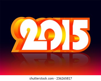 Happy New Year 2015 design card, vector