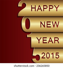 Happy New Year 2015 design greeting card