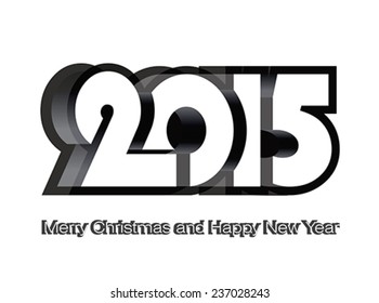 Happy New Year 2015 design card, vector