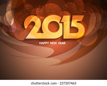 Happy new year 2015 elegant background design.