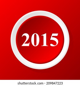 Happy new year 2015 form on a white background
