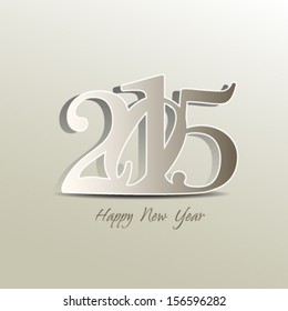 Happy new year 2015 greeting card design.