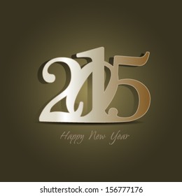 Happy new year 2015 greeting card design.