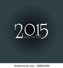 Happy new year 2015 greeting card design. 