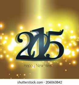 Happy new year 2015, greeting card design. 