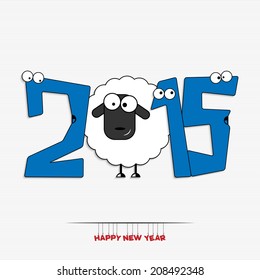 Happy new year 2015 greeting card design