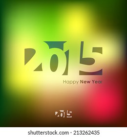 Happy New Year 2015. Greeting card. Vector Illustration