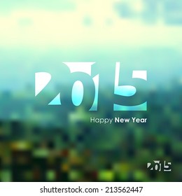 Happy New Year 2015. Greeting card. Vector Illustration.