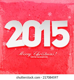 Happy New Year 2015 Greeting Card Design 