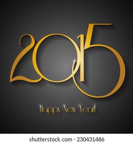 Happy New Year 2015 Greeting Card | EPS10 Vector Design