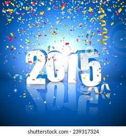 Happy New Year 2015 -  greeting card 