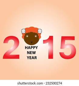 Happy New Year 2015 illustration, vector eps.10.