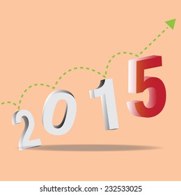 Happy New Year 2015 illustration, vector eps.10.