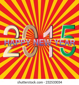 Happy New Year 2015 illustration, vector eps.10.