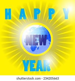 Happy New Year 2015 illustration, vector eps10.