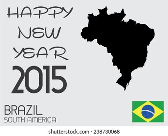 A Happy New Year 2015 - Infographic Elements for the Country of Brazil