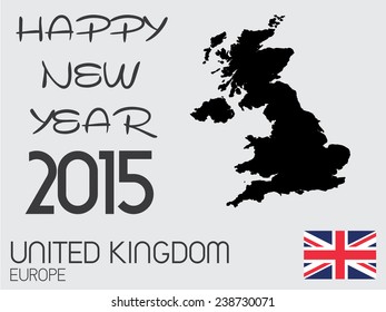 A Happy New Year 2015 - Infographic Elements for the Country of United Kingdom
