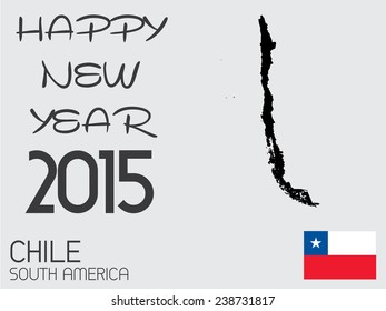 A Happy New Year 2015 - Infographic Elements for the Country of Chile