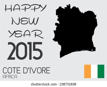 A Happy New Year 2015 - Infographic Elements for the Country of Cote Divoire