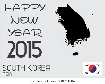 A Happy New Year 2015 - Infographic Elements for the Country of South Korea