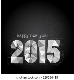 Happy New Year 2015   made in polygonal 