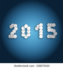 Happy new year 2015. Made in vector