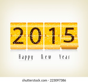Happy New Year 2015  mechanical flip clock design
