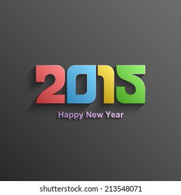 Happy new year 2015 modern vector background, Text design, Vector illustration Eps 10