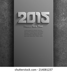Happy new year 2015 modern vector background, Text design, Vector illustration Eps 10