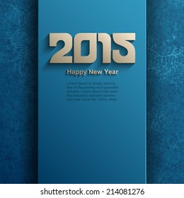 Happy new year 2015 modern vector background, Text design, Vector illustration Eps 10