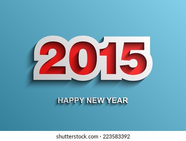 Happy new year 2015 modern vector background, Text design, Vector illustration Eps 10