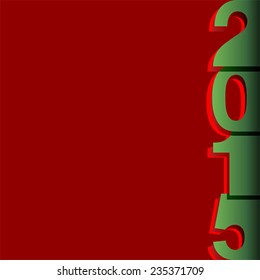 Happy New Year 2015 modern card, vector
