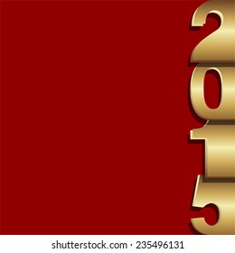 Happy New Year 2015 modern card, vector