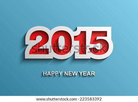 Happy new year 2015 modern vector background, Text design, Vector illustration Eps 10