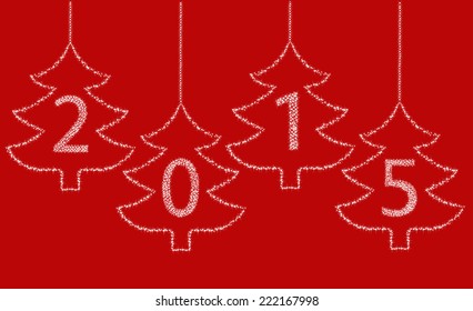 Happy New Year 2015 From Stars. Vector