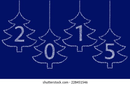 Happy New Year 2015 From Stars. Vector