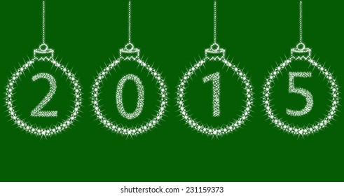 Happy New Year 2015 From Stars. Vector