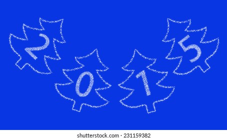Happy New Year 2015 From Stars. Vector