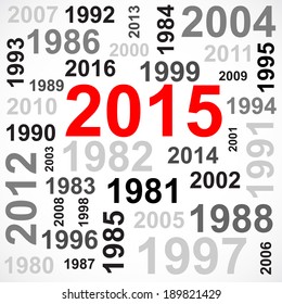 Happy New Year 2015 Text Design