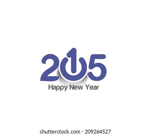 Happy new year 2015 Text Design 