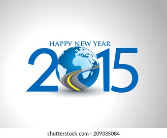 Happy new year 2015 Text Design 